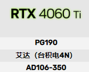 英偉達RTX4060 Ti規格曝光 僅配備8GB GDDR6顯存